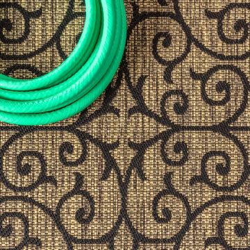 Madrid Vintage Filigree Textured Weave Indoor/outdoor Area Rug